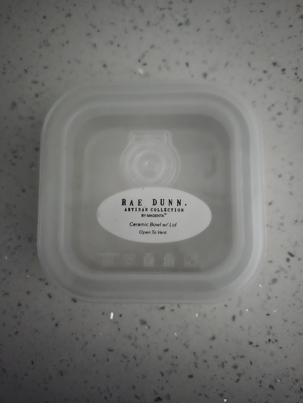 Rae Dunn Cream Food Storage Container with Orange Pumpkin Design - Picture 3 of 4